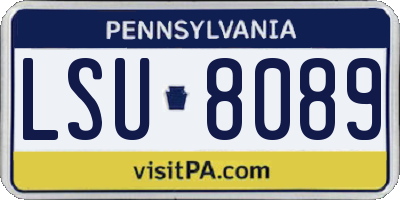 PA license plate LSU8089