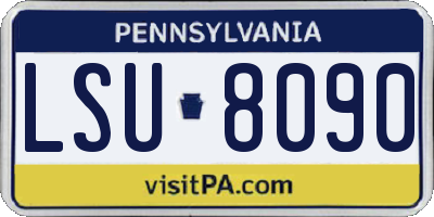 PA license plate LSU8090
