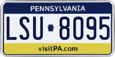 PA license plate LSU8095