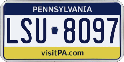 PA license plate LSU8097