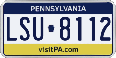 PA license plate LSU8112