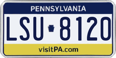 PA license plate LSU8120