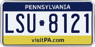 PA license plate LSU8121