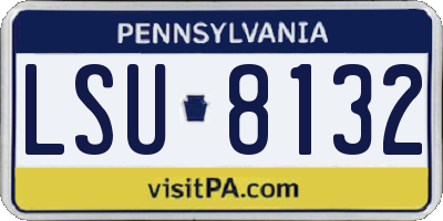 PA license plate LSU8132