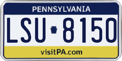 PA license plate LSU8150