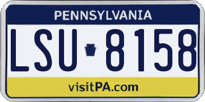 PA license plate LSU8158