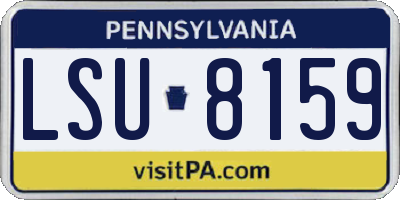 PA license plate LSU8159