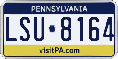 PA license plate LSU8164