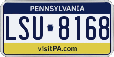 PA license plate LSU8168