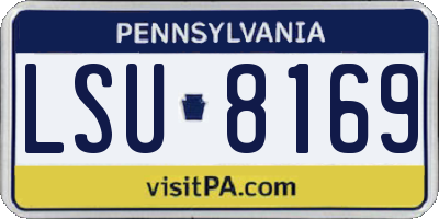PA license plate LSU8169