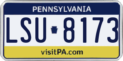 PA license plate LSU8173