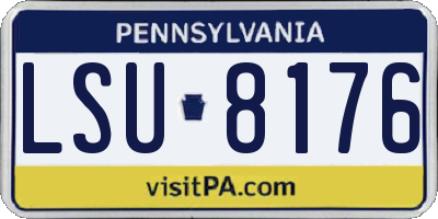 PA license plate LSU8176