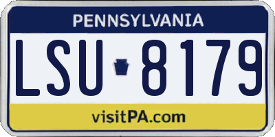PA license plate LSU8179