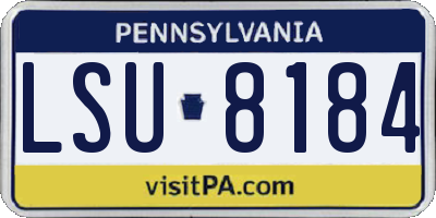 PA license plate LSU8184