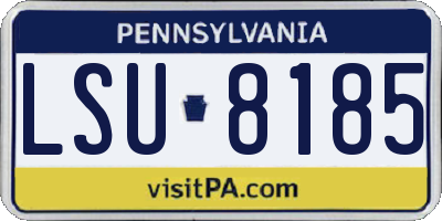 PA license plate LSU8185