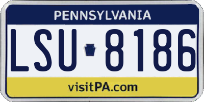 PA license plate LSU8186