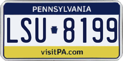 PA license plate LSU8199
