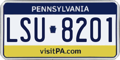 PA license plate LSU8201