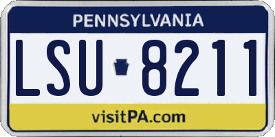 PA license plate LSU8211