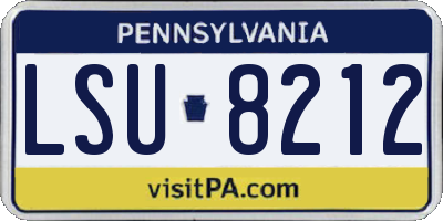 PA license plate LSU8212