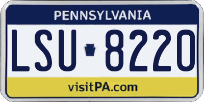 PA license plate LSU8220