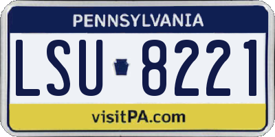 PA license plate LSU8221