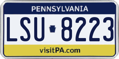 PA license plate LSU8223