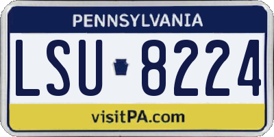 PA license plate LSU8224