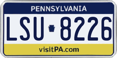 PA license plate LSU8226