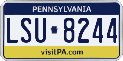 PA license plate LSU8244