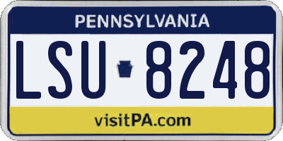 PA license plate LSU8248