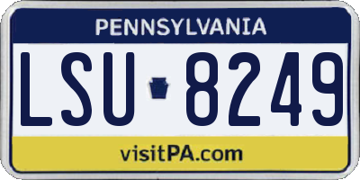PA license plate LSU8249