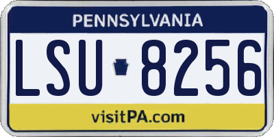 PA license plate LSU8256