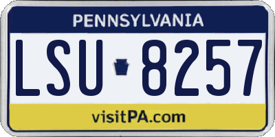 PA license plate LSU8257