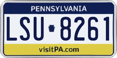 PA license plate LSU8261