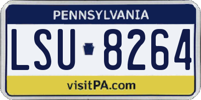 PA license plate LSU8264
