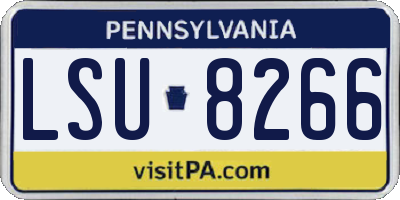 PA license plate LSU8266