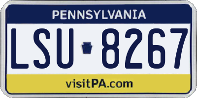 PA license plate LSU8267