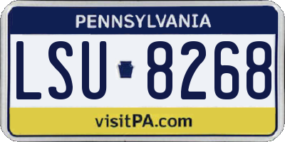 PA license plate LSU8268