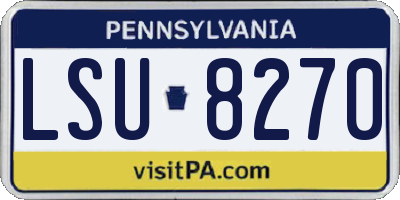 PA license plate LSU8270