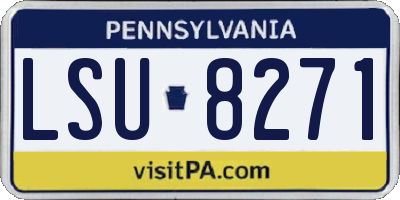 PA license plate LSU8271