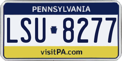 PA license plate LSU8277