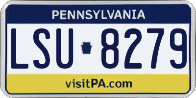 PA license plate LSU8279