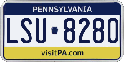 PA license plate LSU8280