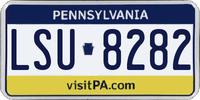 PA license plate LSU8282
