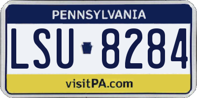 PA license plate LSU8284