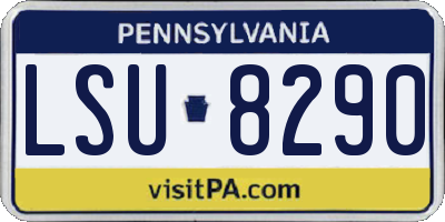 PA license plate LSU8290