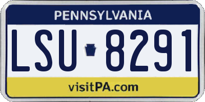 PA license plate LSU8291