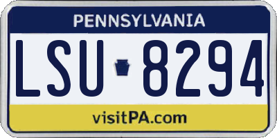 PA license plate LSU8294