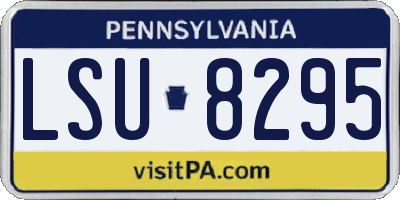 PA license plate LSU8295